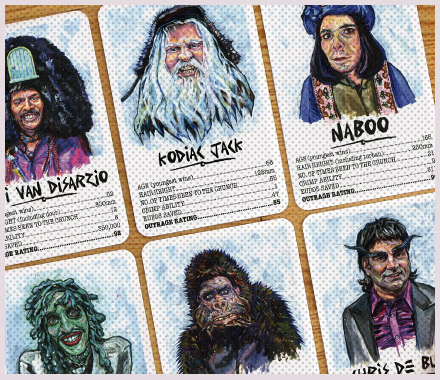 THE MIGHTY BOOSH / ‘OUTRAGE’ CARDS